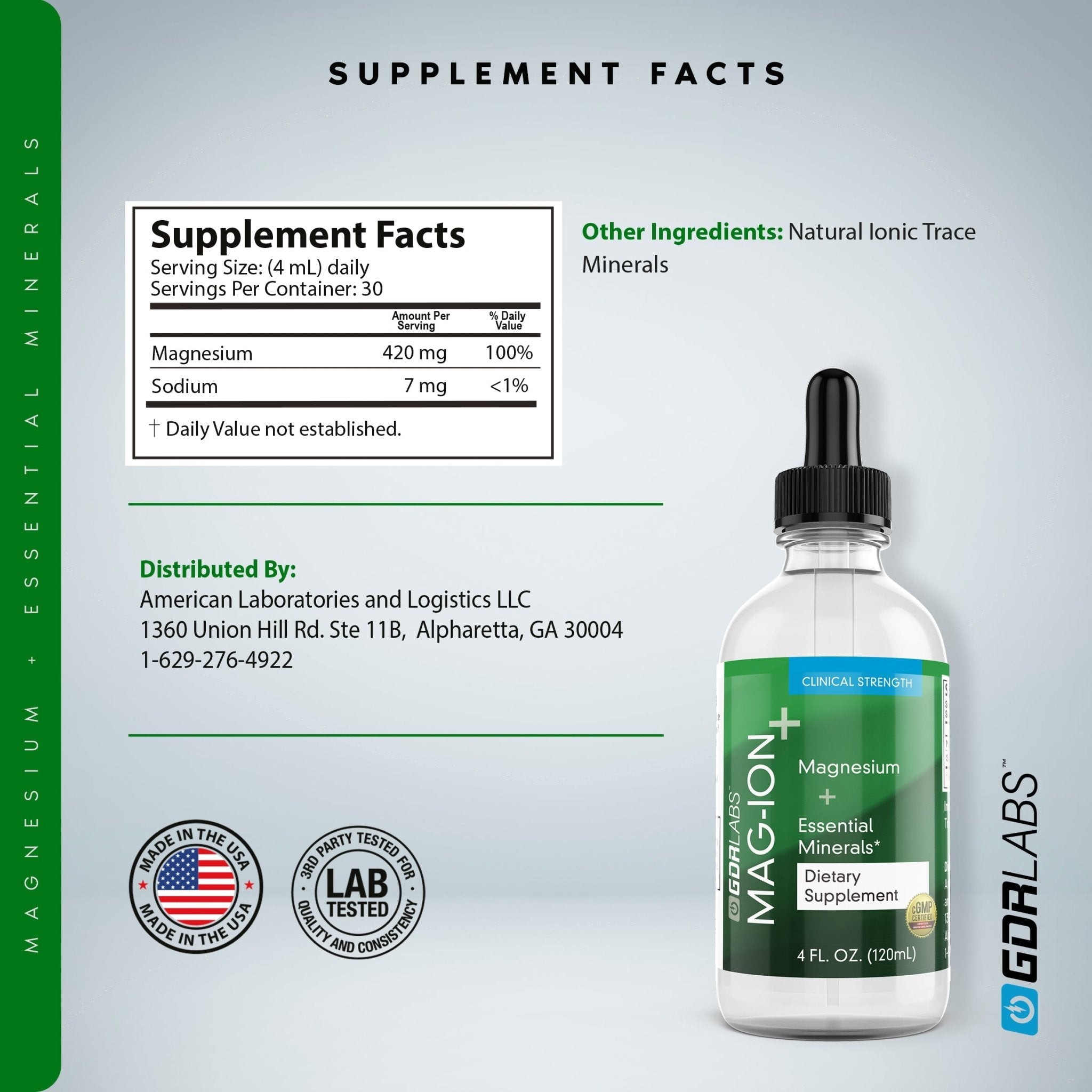 MAG - ION™ - Natural Magnesium Support - GDRLABS