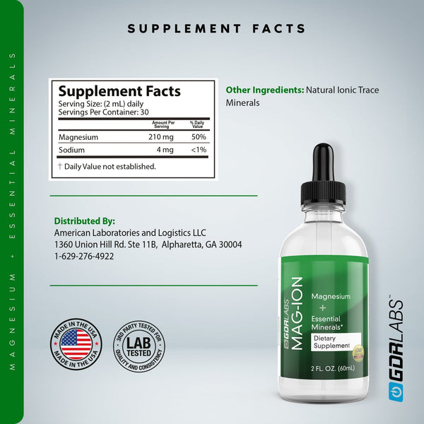 MAG - ION™ - Natural Magnesium Support - GDRLABS